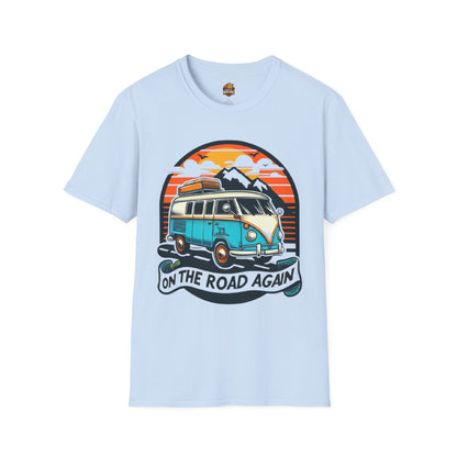 On The Road Again Vintage Van T-Shirt — Retro Camper Travel Tee