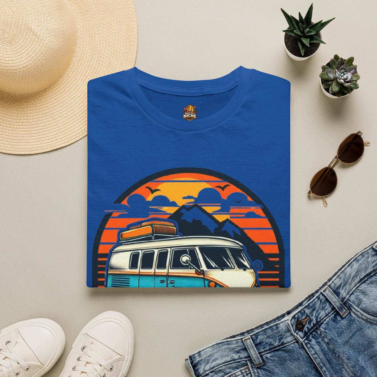 On The Road Again Vintage Van T-Shirt — Retro Camper Travel Tee