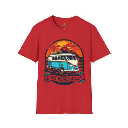 On The Road Again Vintage Van T-Shirt — Retro Camper Travel Tee