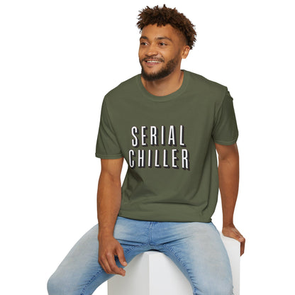 Serial Chiller T-Shirt — Relaxed Graphic Tee with Bold Retro Lettering