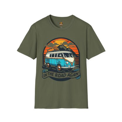 On The Road Again Vintage Van T-Shirt — Retro Camper Travel Tee