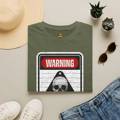 Warning Mentally Unstable T-Shirt — Distressed Skull Graphic Tee