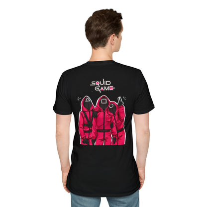 T-Shirt — Pink Circle Triangle Square Minimalist Gaming Symbols Tee