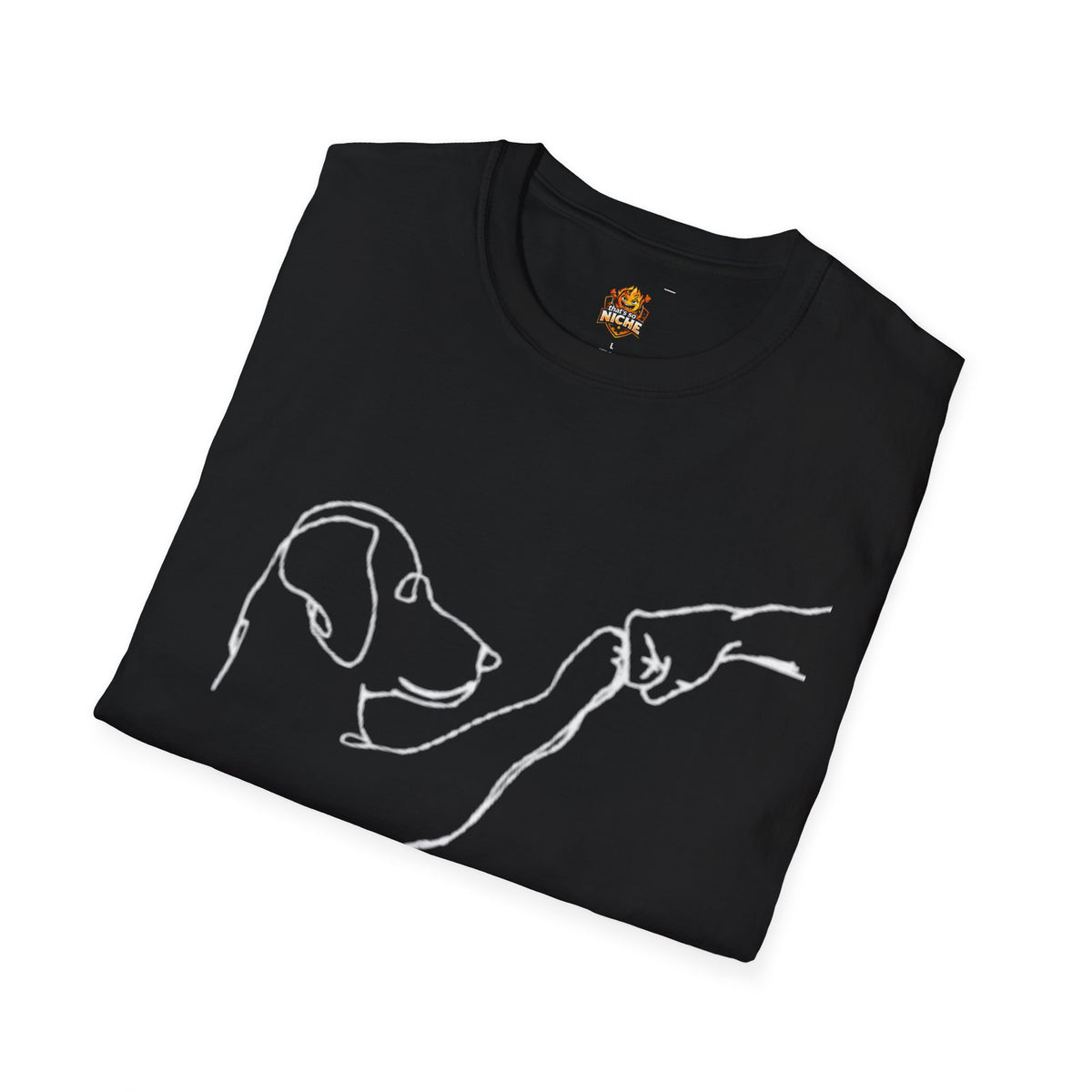 Dog Lover T-Shirt — "Peace • Love • Dogs" Minimal Line Art Tee