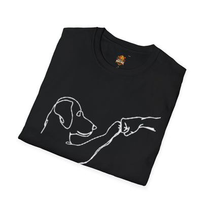 Dog Lover T-Shirt — "Peace • Love • Dogs" Minimal Line Art Tee