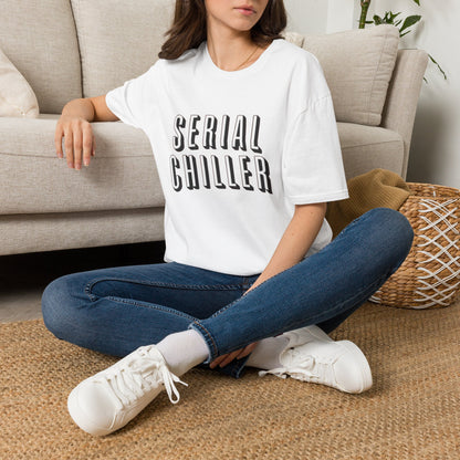 Serial Chiller T-Shirt — Relaxed Graphic Tee with Bold Retro Lettering