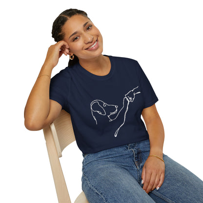 Dog Lover T-Shirt — "Peace • Love • Dogs" Minimal Line Art Tee