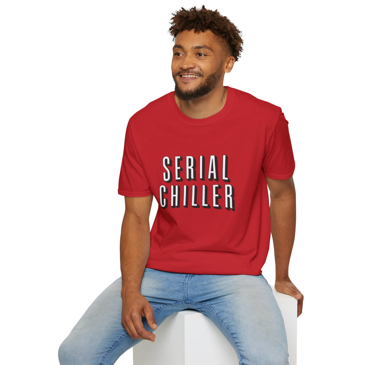 Serial Chiller T-Shirt — Relaxed Graphic Tee with Bold Retro Lettering