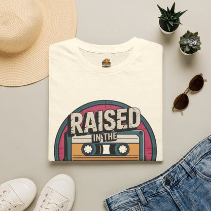 Raised in the 90s T-Shirt — Retro Cassette Nostalgia Tee