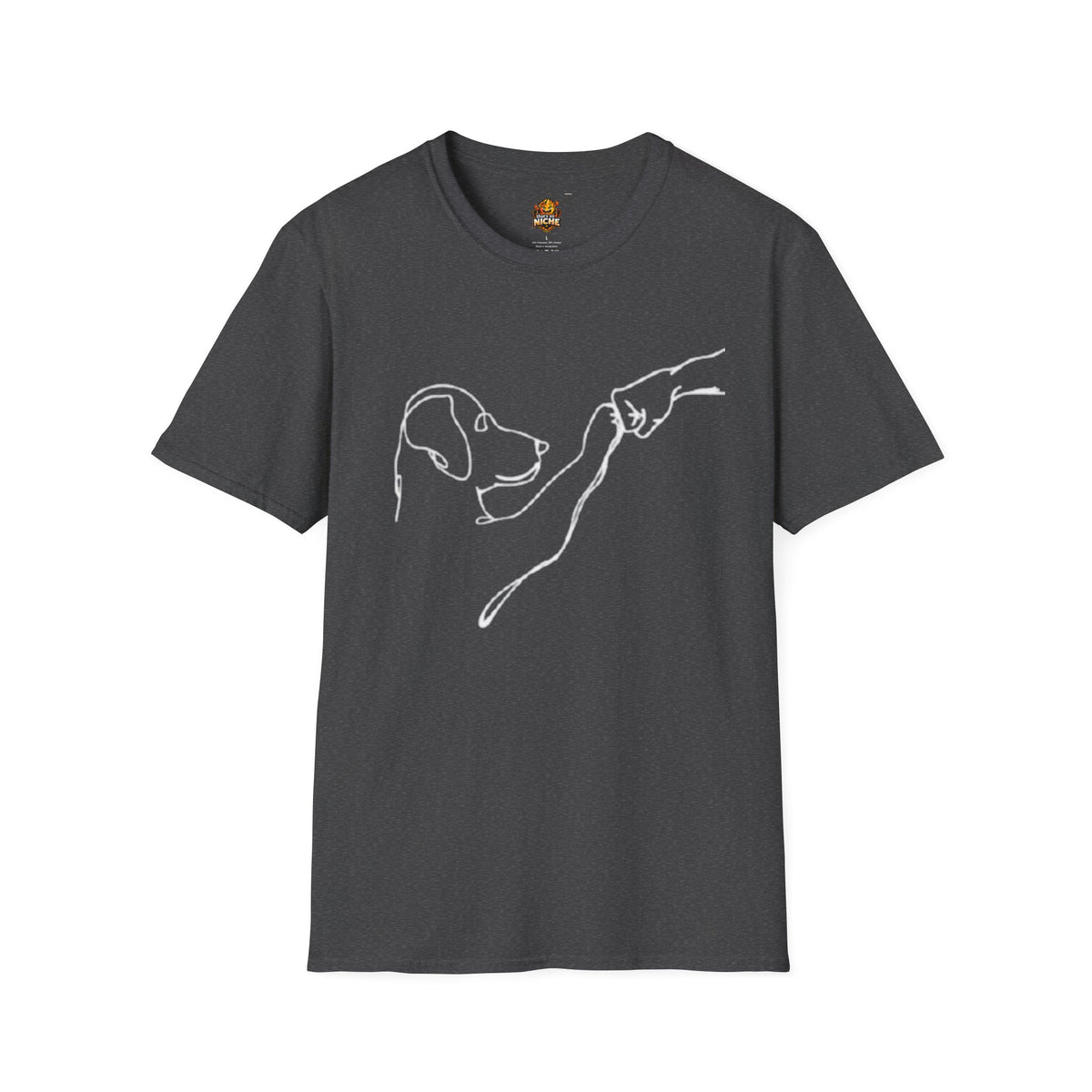 Dog Lover T-Shirt — "Peace • Love • Dogs" Minimal Line Art Tee