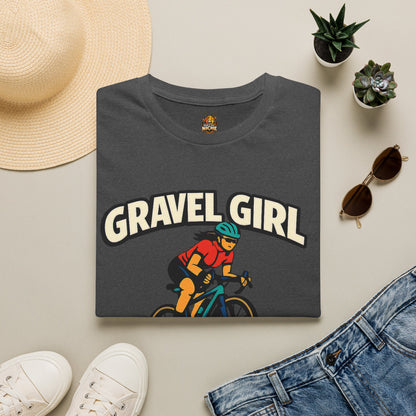 Gravel Girl Cycling Tee — "Gravel Girl Don't Stop" Bike Shirt for Women