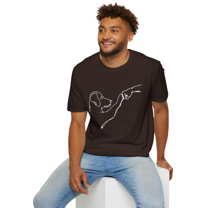 Dog Lover T-Shirt — "Peace • Love • Dogs" Minimal Line Art Tee