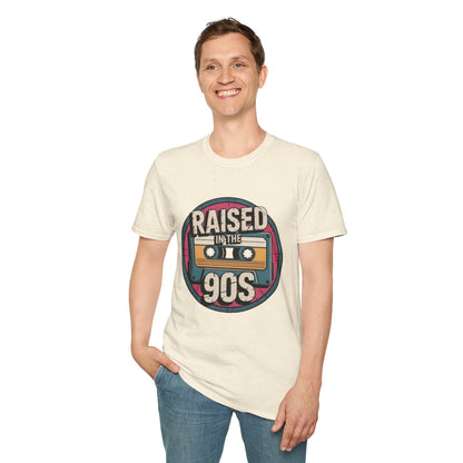Raised in the 90s T-Shirt — Retro Cassette Nostalgia Tee