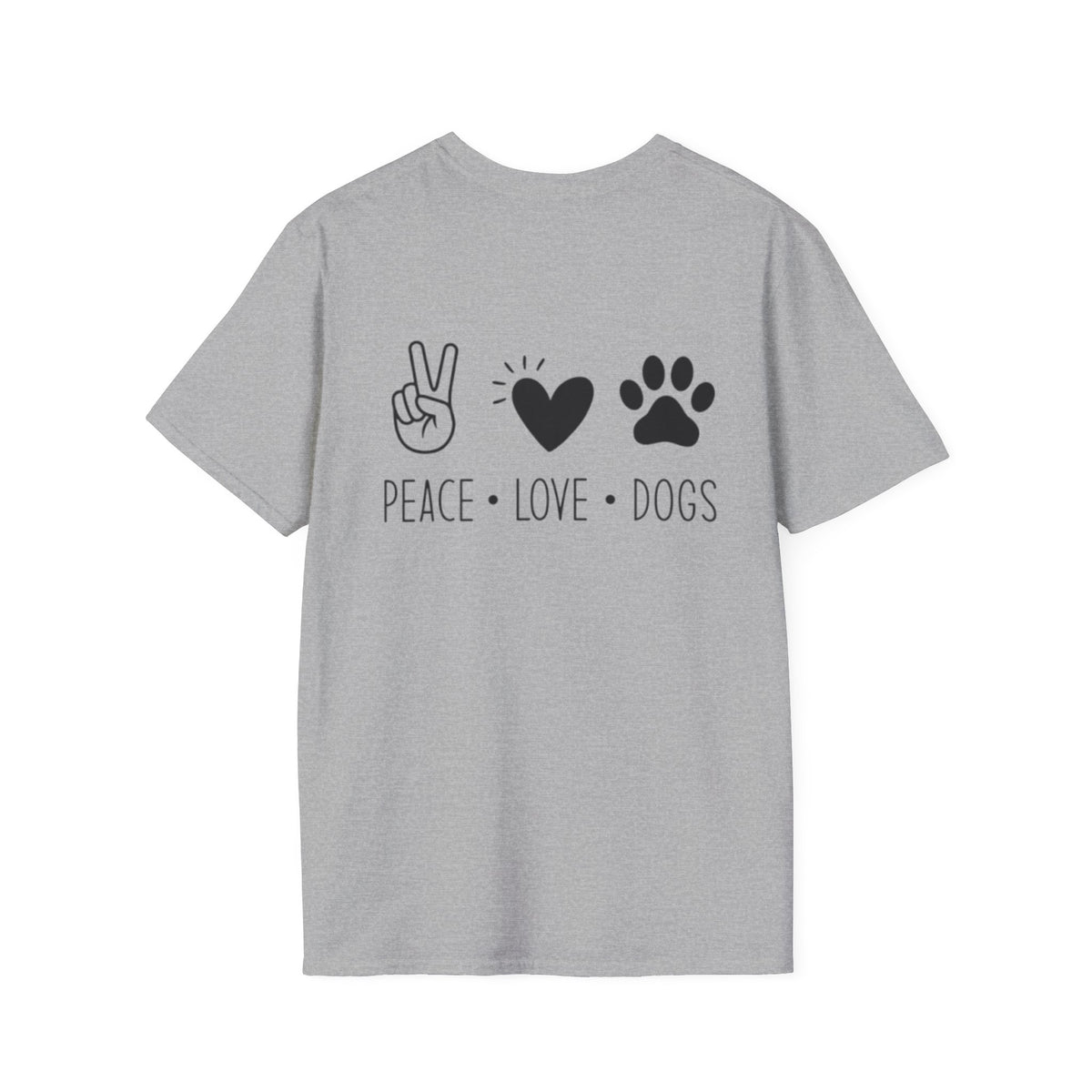 Dog Paw Fist Bump T-Shirt — Minimal Line Art Pet Lover Tee