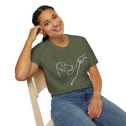 Dog Lover T-Shirt — "Peace • Love • Dogs" Minimal Line Art Tee