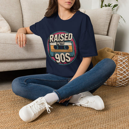 Raised in the 90s T-Shirt — Retro Cassette Nostalgia Tee