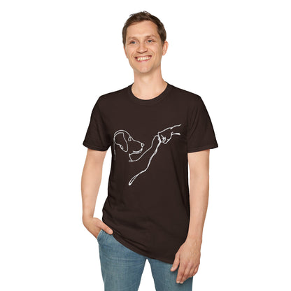Dog Lover T-Shirt — "Peace • Love • Dogs" Minimal Line Art Tee