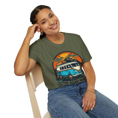 On The Road Again Vintage Van T-Shirt — Retro Camper Travel Tee