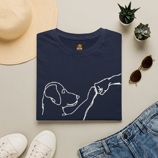 Dog Lover T-Shirt — "Peace • Love • Dogs" Minimal Line Art Tee