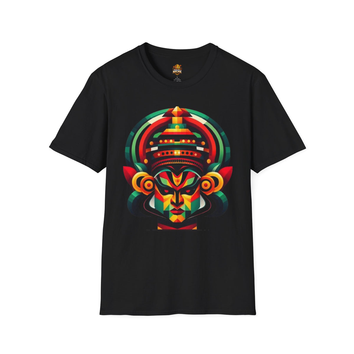 Kathakali Mask T-Shirt — Colorful Indian Dance Face Art Tee